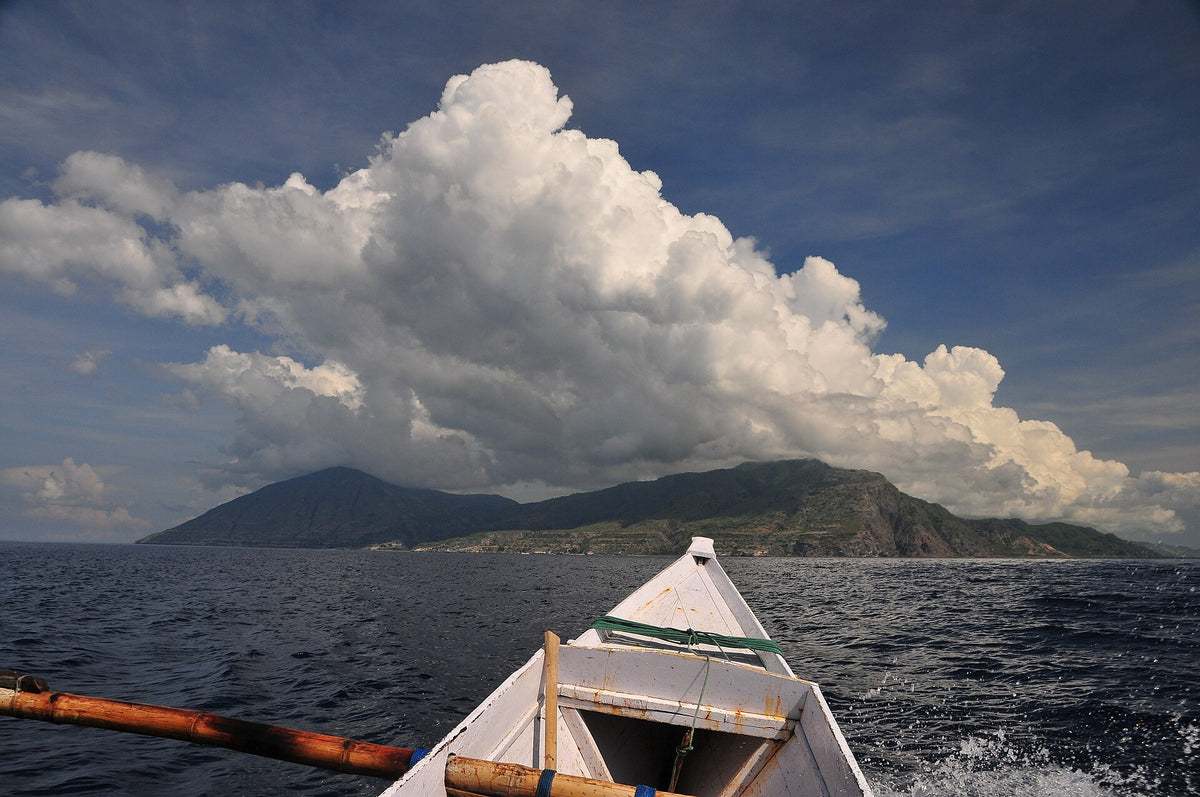 Approaching the coast of Atauro Island by outrigger boat, Timor-Leste