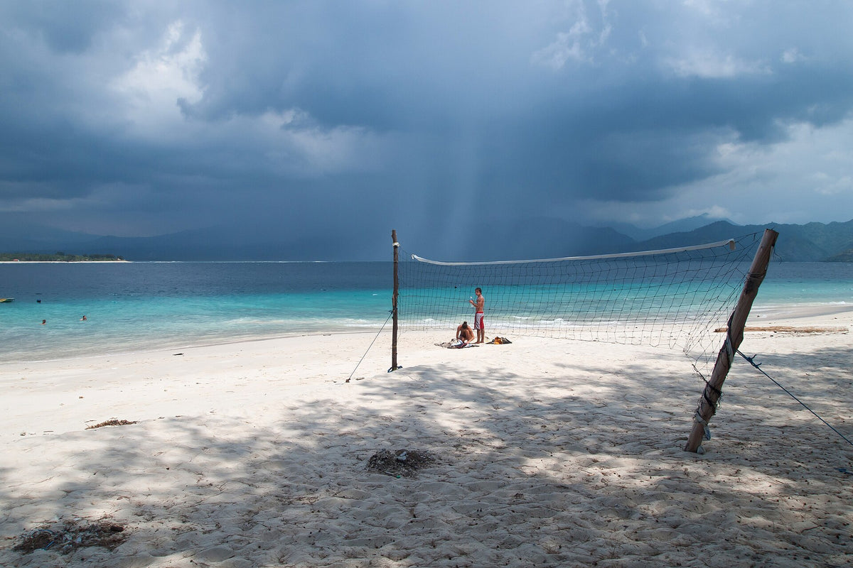 White sand and tropical clouds at Gili Meno, Indonesia