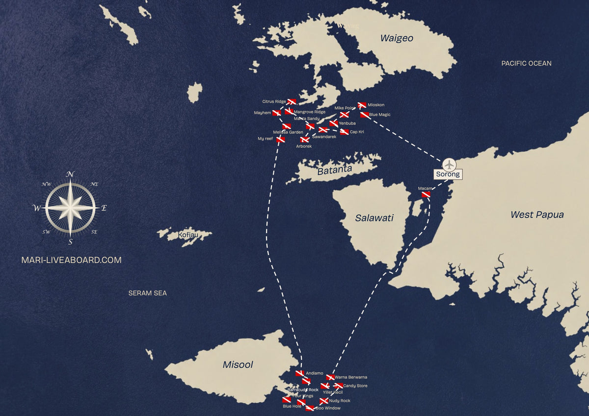 MARI — Raja Ampat: Central Region & Misool — Sorong to Sorong — 10 Nights