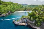 Aerial view of Crystal Bay, Nusa Penida