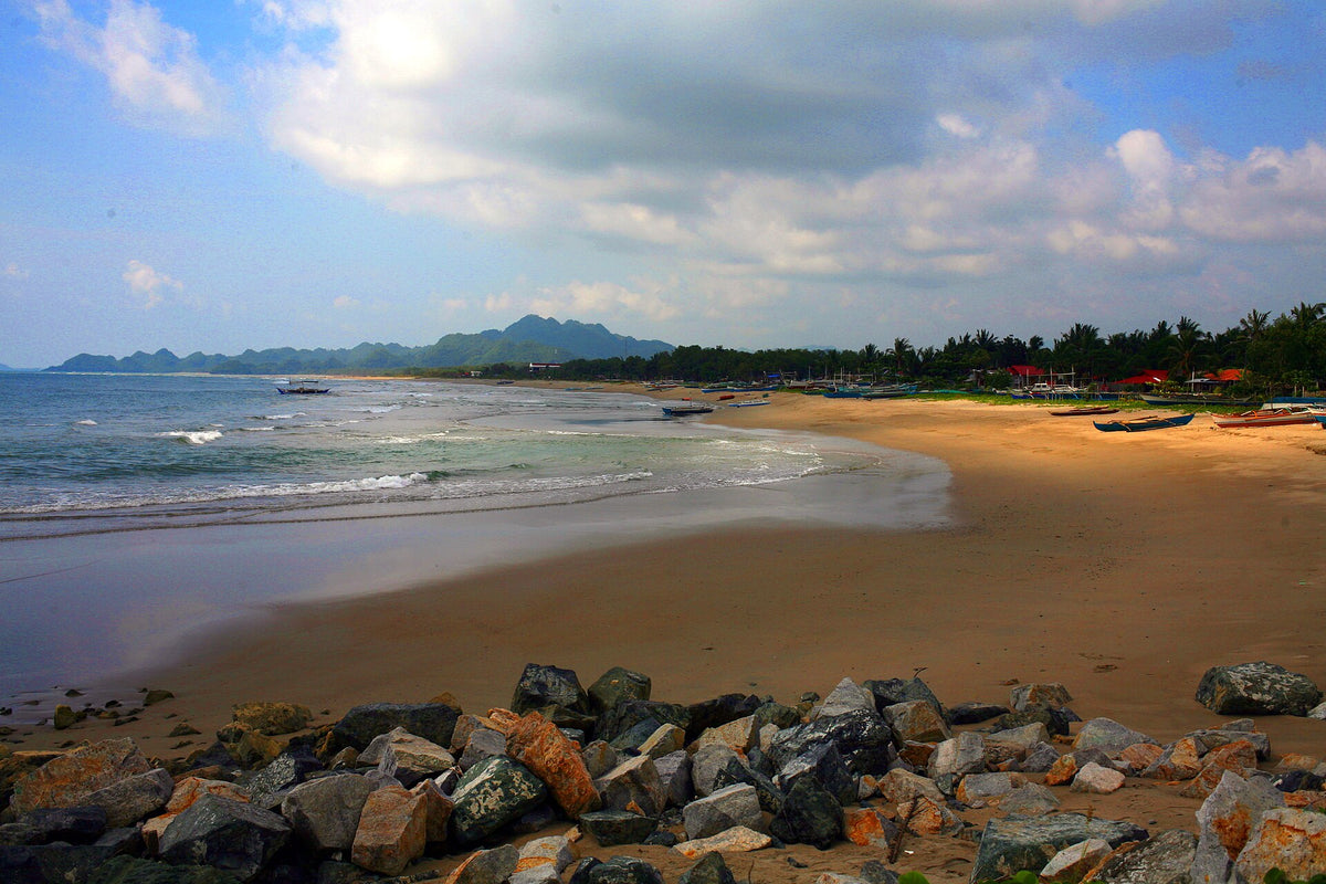Beach and coastal hills in Sipalay, Negros Occidental