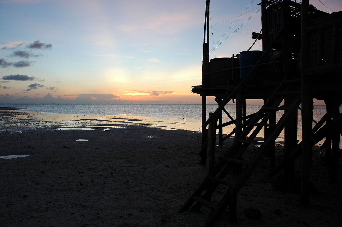 Sunset beside the ranger station at Tubbataha Reefs Natural Park